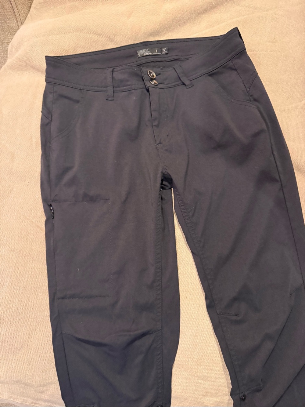 prAna Womens Halle Convertible Hiking Pants Dark Charcoal Black Stretch Zion 8